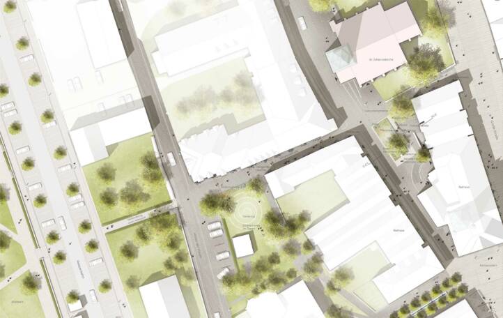 Lageplan / Übersichtsplan der gesamten Projektfläche in der Verdener Innenstadt